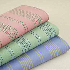 Green Stripes Print Cotton Linen SN-29504 - TradeUNO