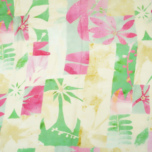 Pink & Peach Floral Hand Embroidery Chinnon Fabric VF-30660 - TradeUNO