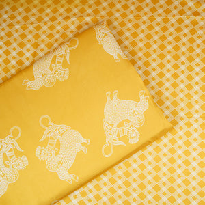Mustard Gond art Print Modal Satin SN-29518 - TradeUNO