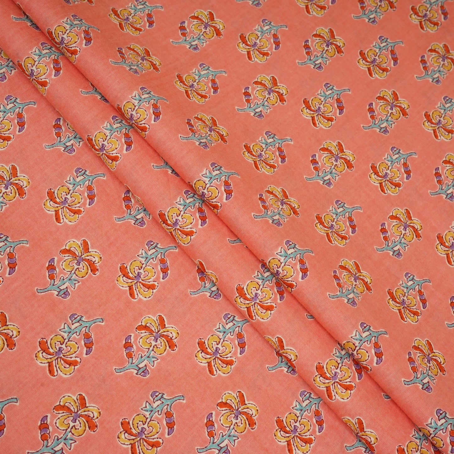 Pista Floral Print Cotton Fabric AFI-29548