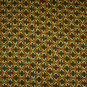 Mustard Ajrakh Print Cotton Fabric AFI-29575 - TradeUNO