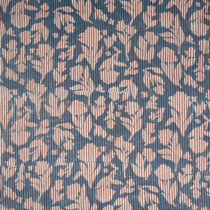 Blue with Multicolor Dabu Print Cotton Fabric NC-29656 - TradeUNO