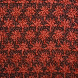 Red with Multicolor Dabu Foil Print Cotton Fabric NC-29658 - TradeUNO