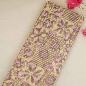 Khaki Dabu Print Cotton Fabric AFI-29607 - TradeUNO