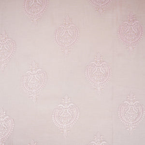 Baby Pink Chikankari motif embroidery Mul Chanderi Fabric SNA-29624 - TradeUNO