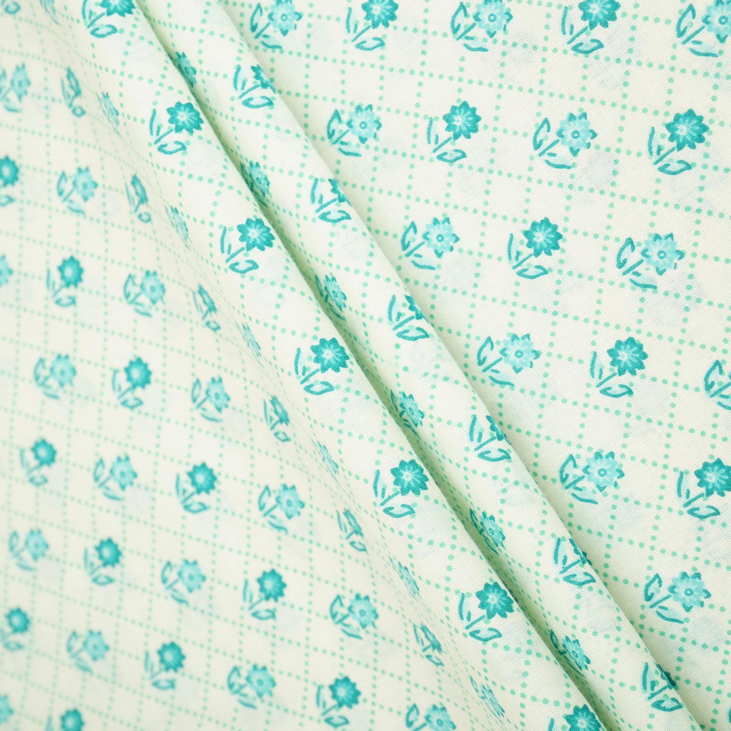 Off white floral Print Cotton Fabric AFI-29583