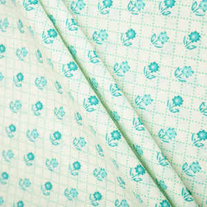 Off white floral Print Cotton Fabric AFI-29583 - TradeUNO