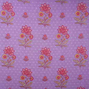 Pink Floral Print Cotton Fabric AFI-29532 - TradeUNO