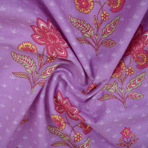 Pink Floral Print Cotton Fabric AFI-29532 - TradeUNO