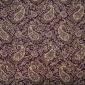 Purple Paisley Jacquard print Pure Crepe Fabric MTF-31478 - TradeUNO