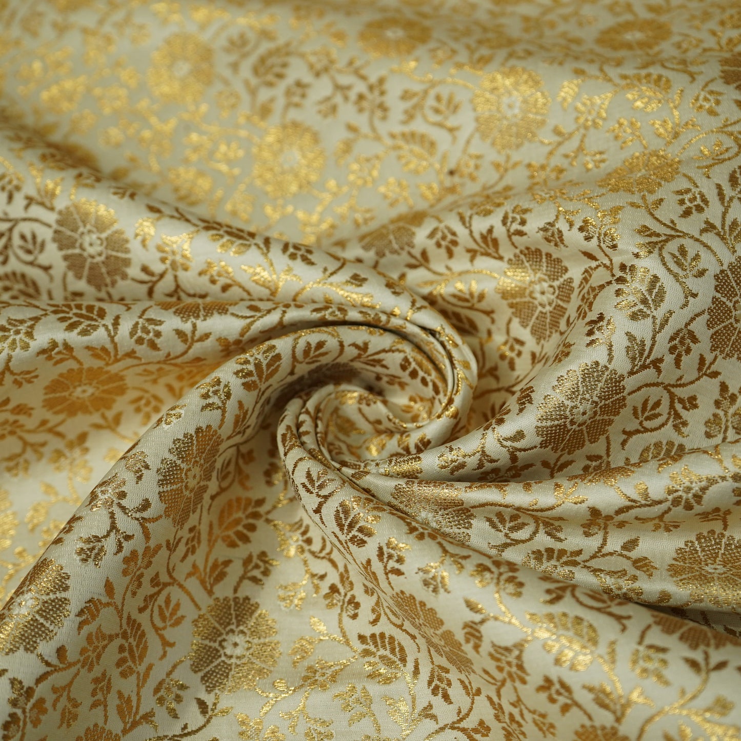 Beige Banarasi Brocade Fabric 22504