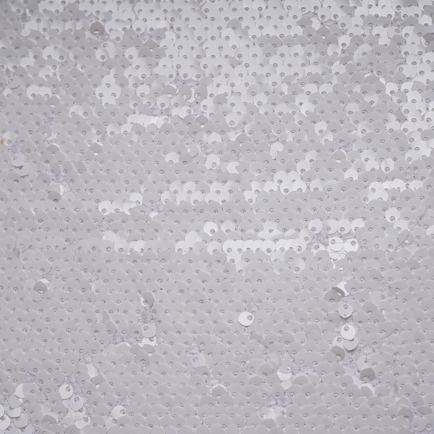 White sequins Embroidery Satin Fabric 21097