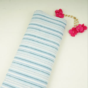 Blue & White Stripes Linen Fabric RS-31213 - TradeUNO