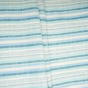 Blue & White Stripes Linen Fabric RS-31213 - TradeUNO