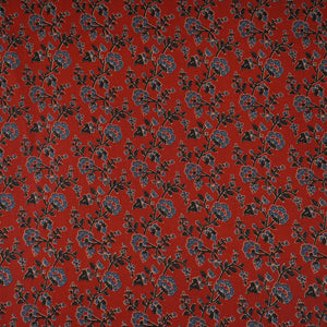 Maroon Floral Print Cotton Fabric AFI-29576 - TradeUNO