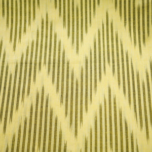 Yellow Brown Ikkat Print Cotton Fabric
