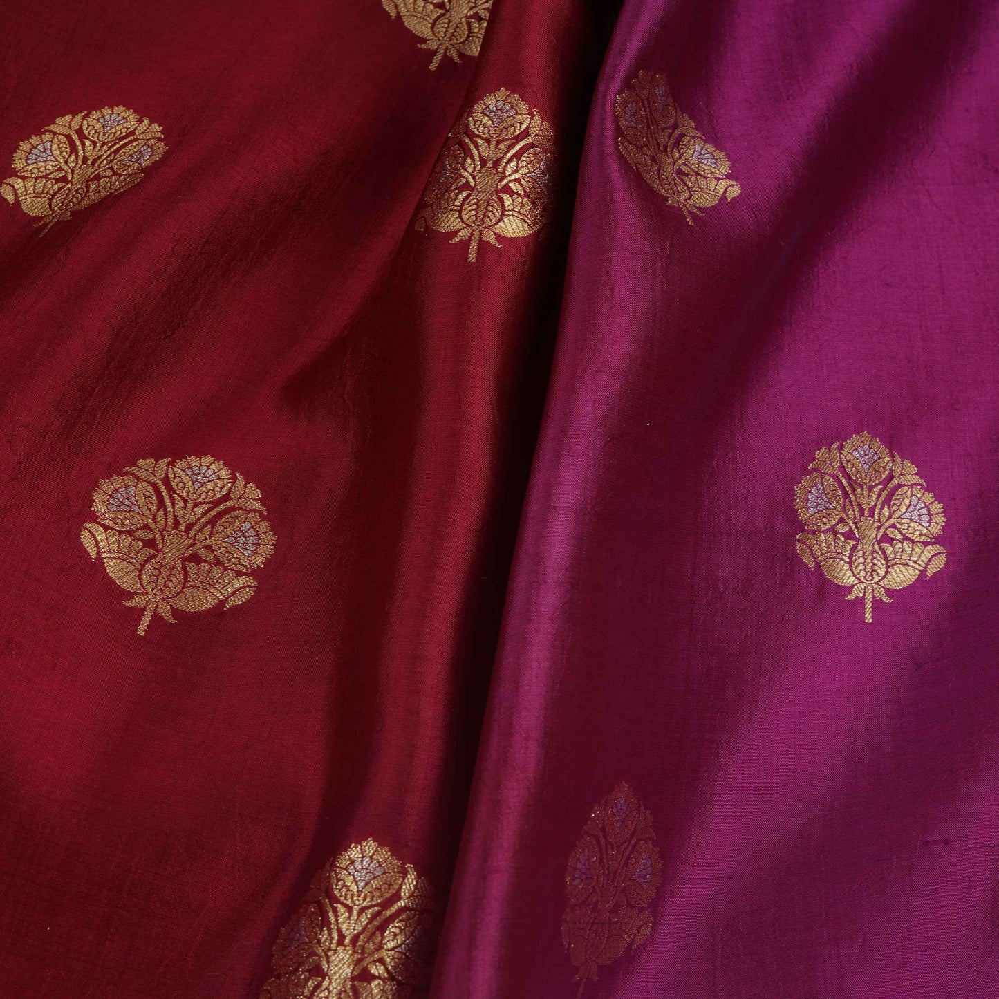 Rani Pink 4D Boota Dupion Silk Fabric YHF-32851