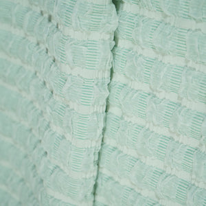 Mint Green Embossed Imported Knitted Lycra Fabric
