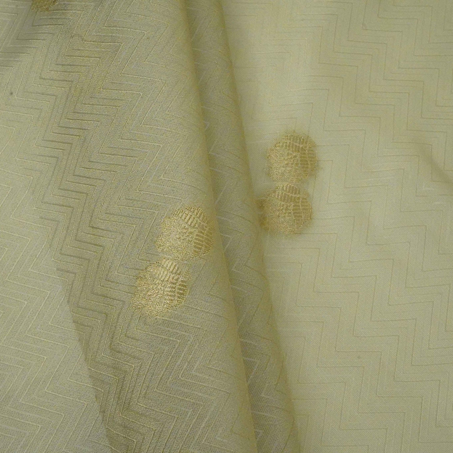 Golden Jaal Kanchi Silk Fabric MTI-31229