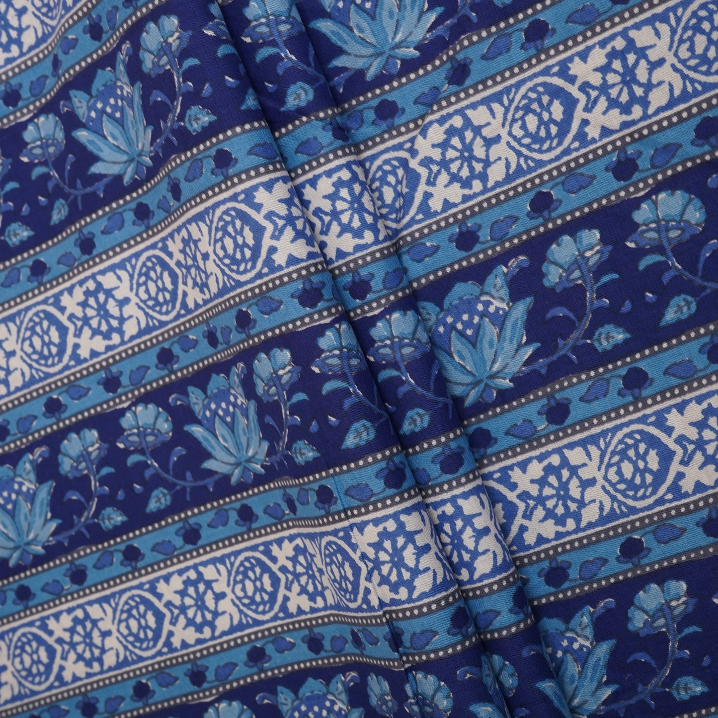 Blue & White Handblock Print Cotton Fabric PB-29730