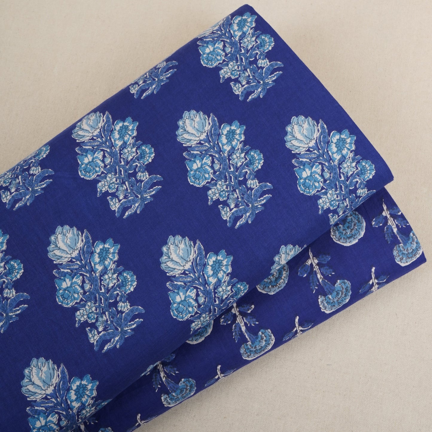 Blue Floral Print Cotton Fabric PB-29729