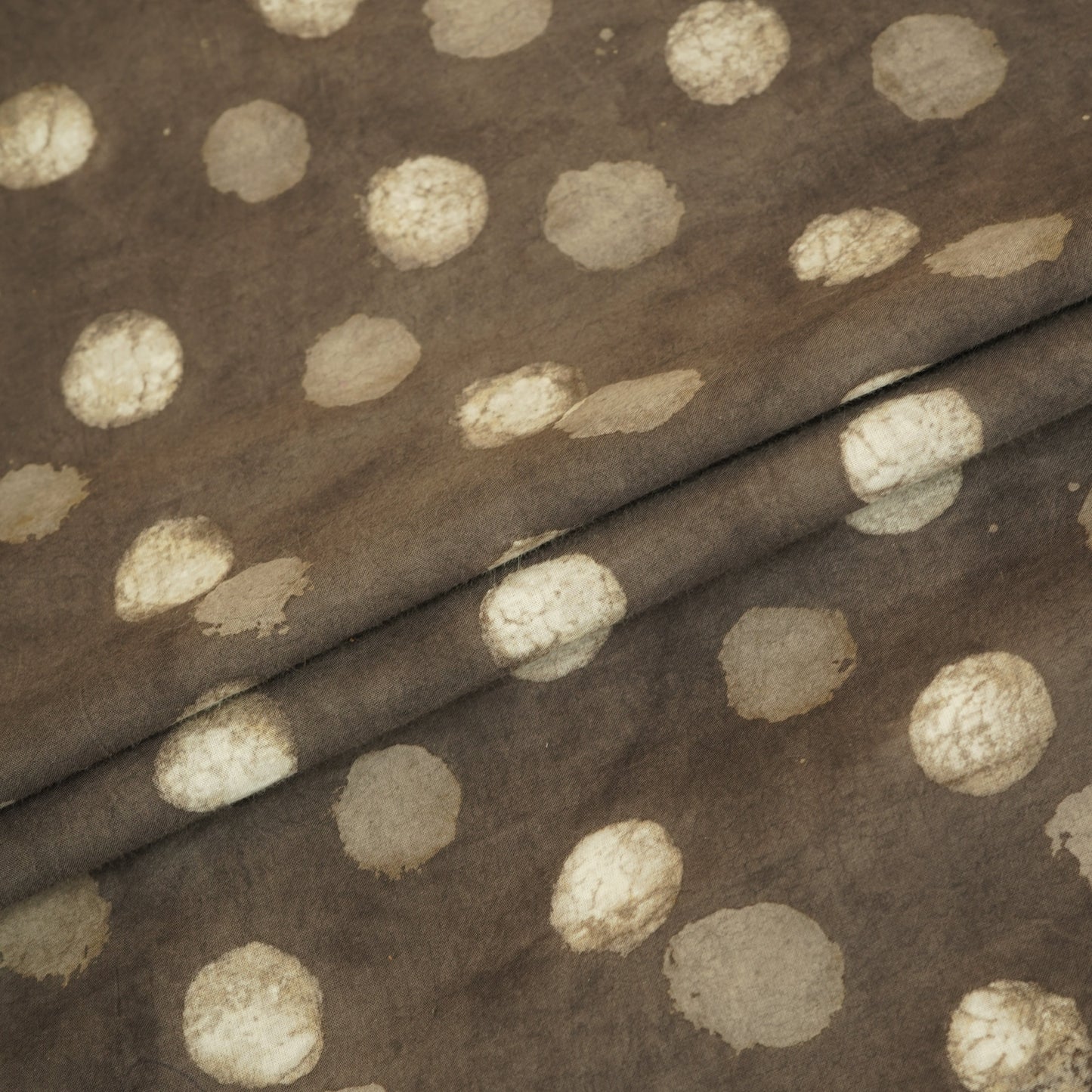 Dark Grey Polka Dot Print Cotton Fabric CH-29771