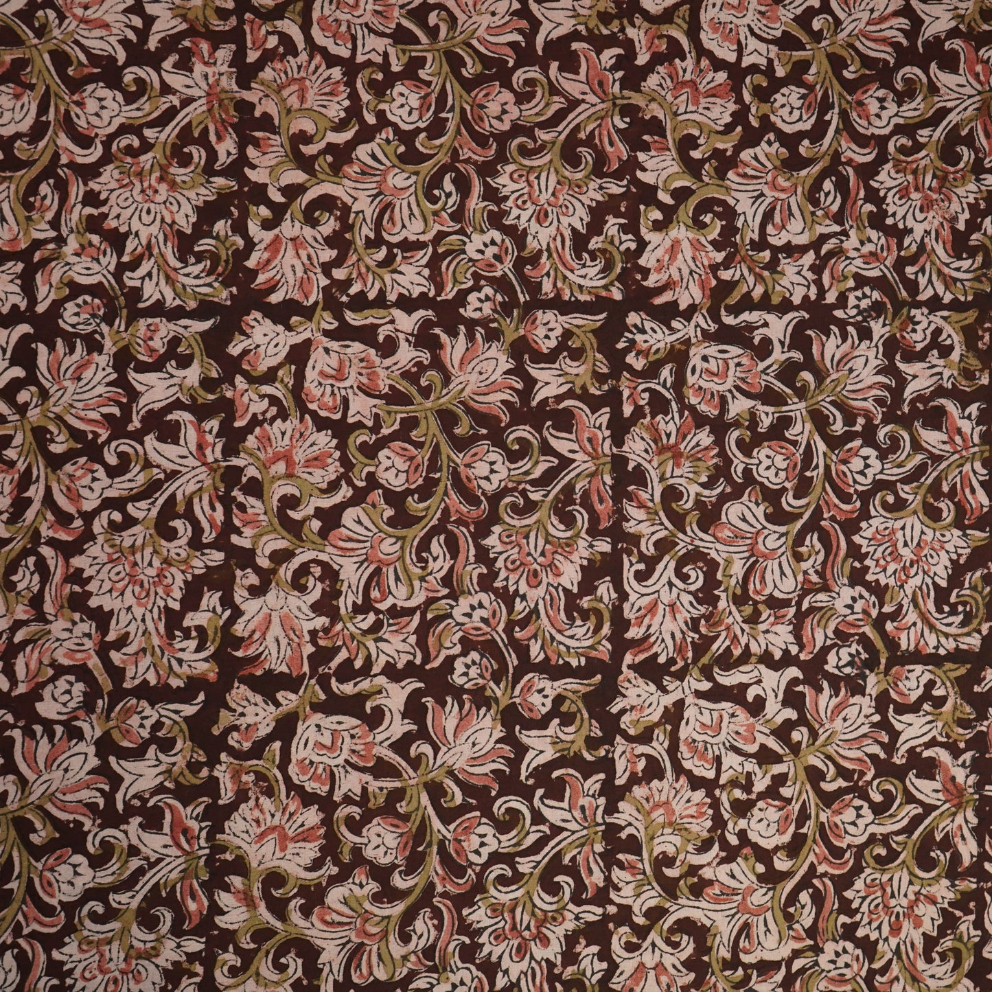 Maroon Kalamkari Cotton Fabric 22531