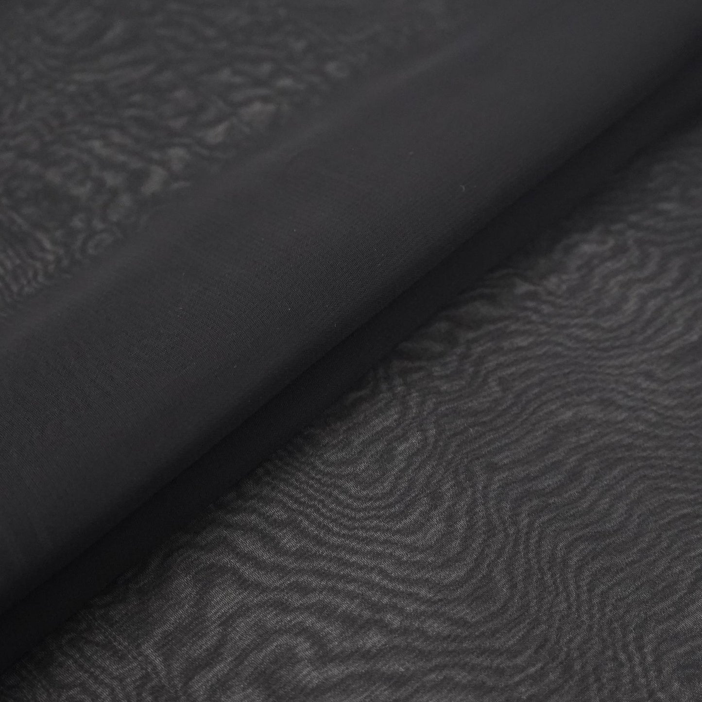 Black Solid 60gm Georgette Fabric SSMG-16