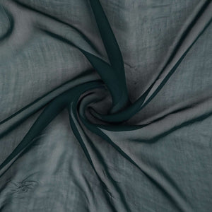 Teal Green Solid 60gm Georgette Fabric SSMG-26 - TradeUNO