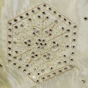 Golden mirror thread embroidery Tissue Dupatta SU-31043 - TradeUNO