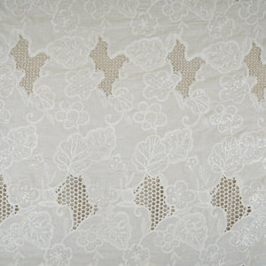 White Embroidery Cotton Schiffli Fabric LI-29899 - TradeUNO