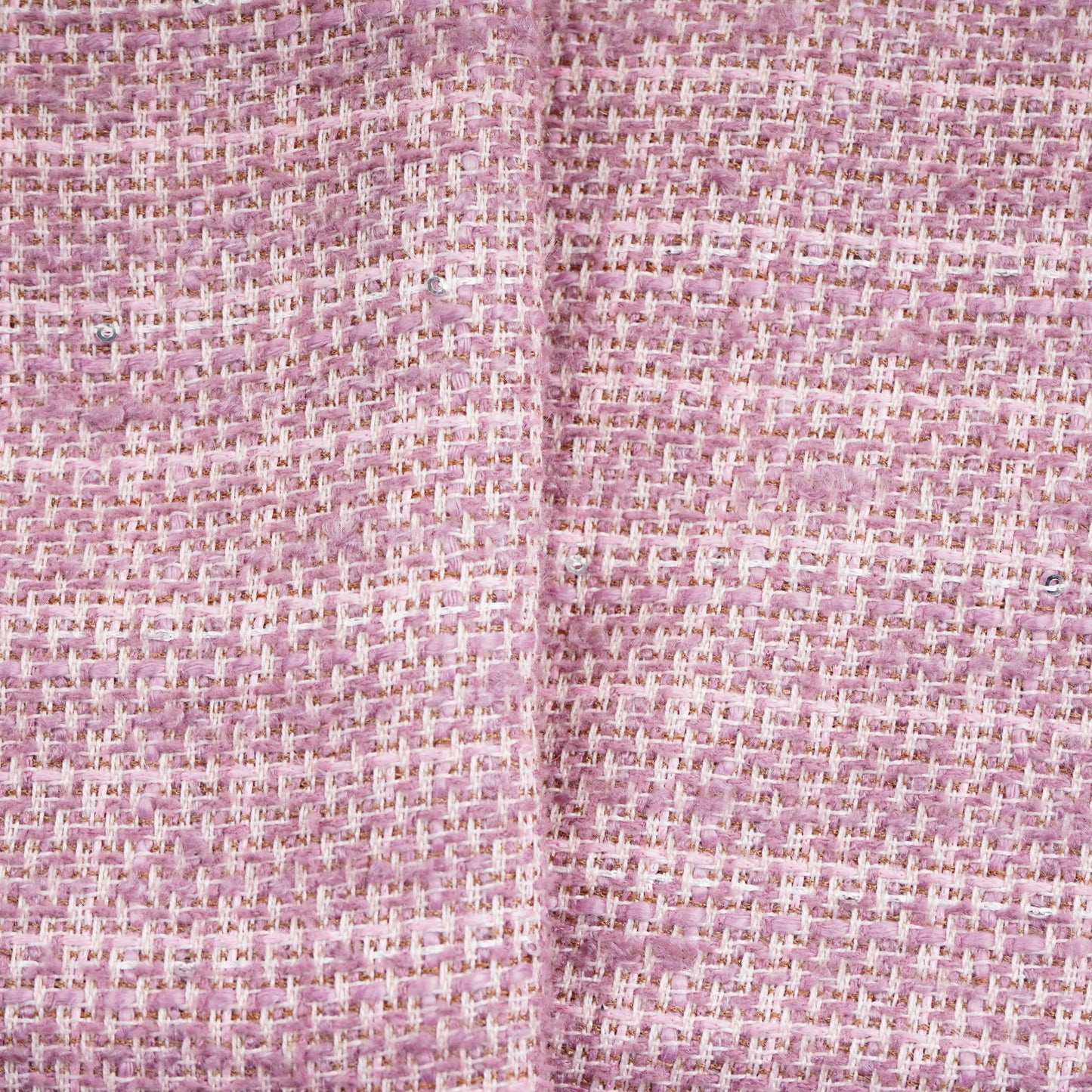 Berry Red Check Tweed Fabric 21884