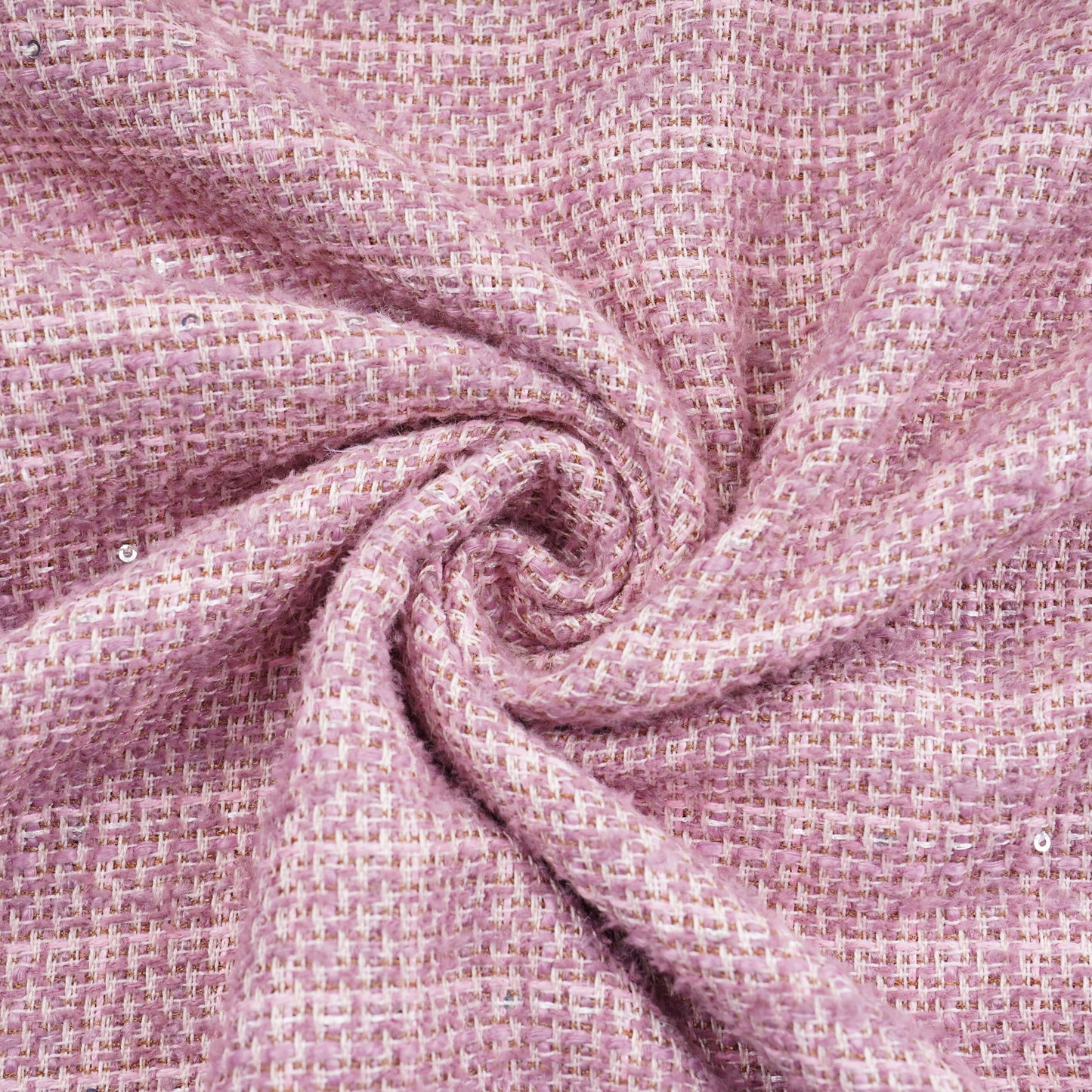 Berry Red Check Tweed Fabric 21884