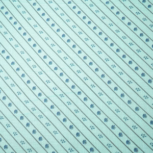 Sky Blue Floral Print Mulmul Fabric 23618