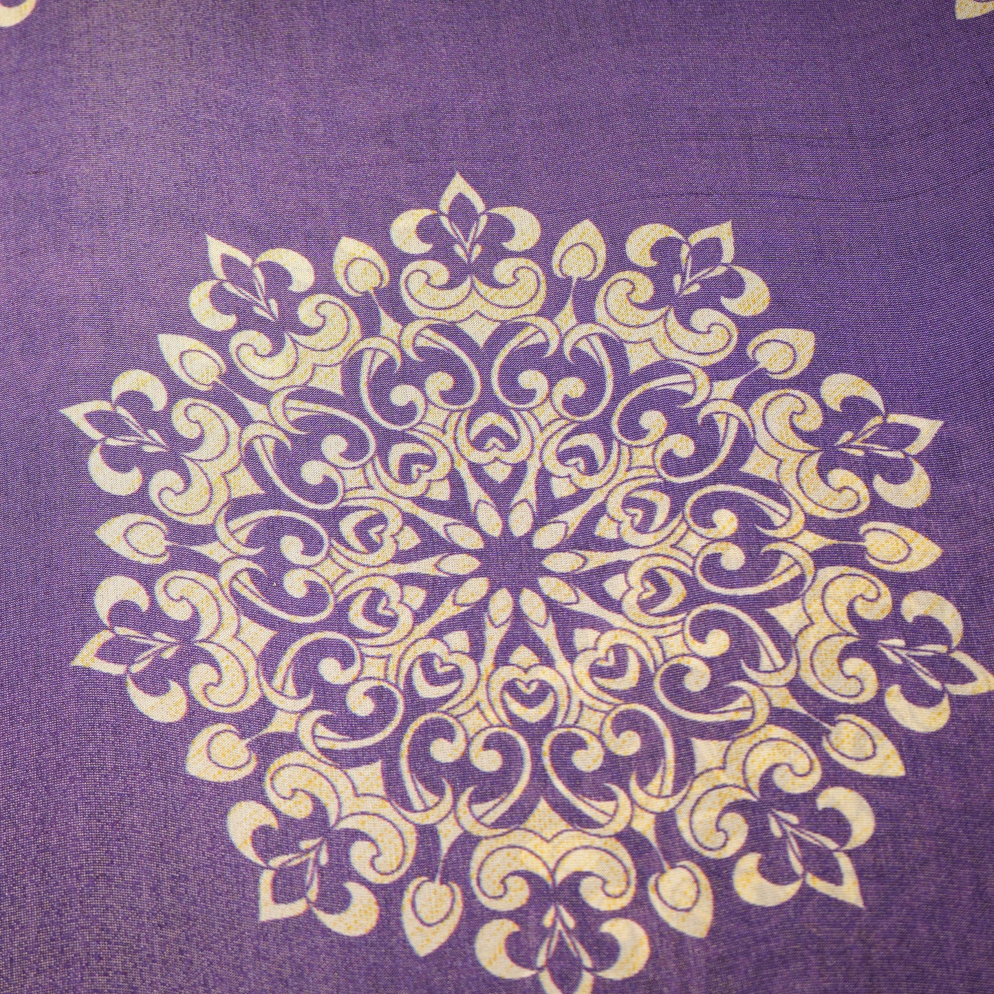 Purple Traditional Print Pure Tissue Fabric 21282
