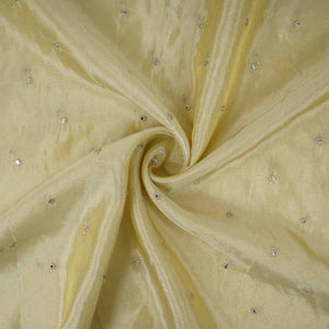 Golden Buti Mirror embroidery Tissue Fabric VFS-31691 - TradeUNO