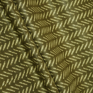 Mehndi Green Handblock Cotton Fabric 23431