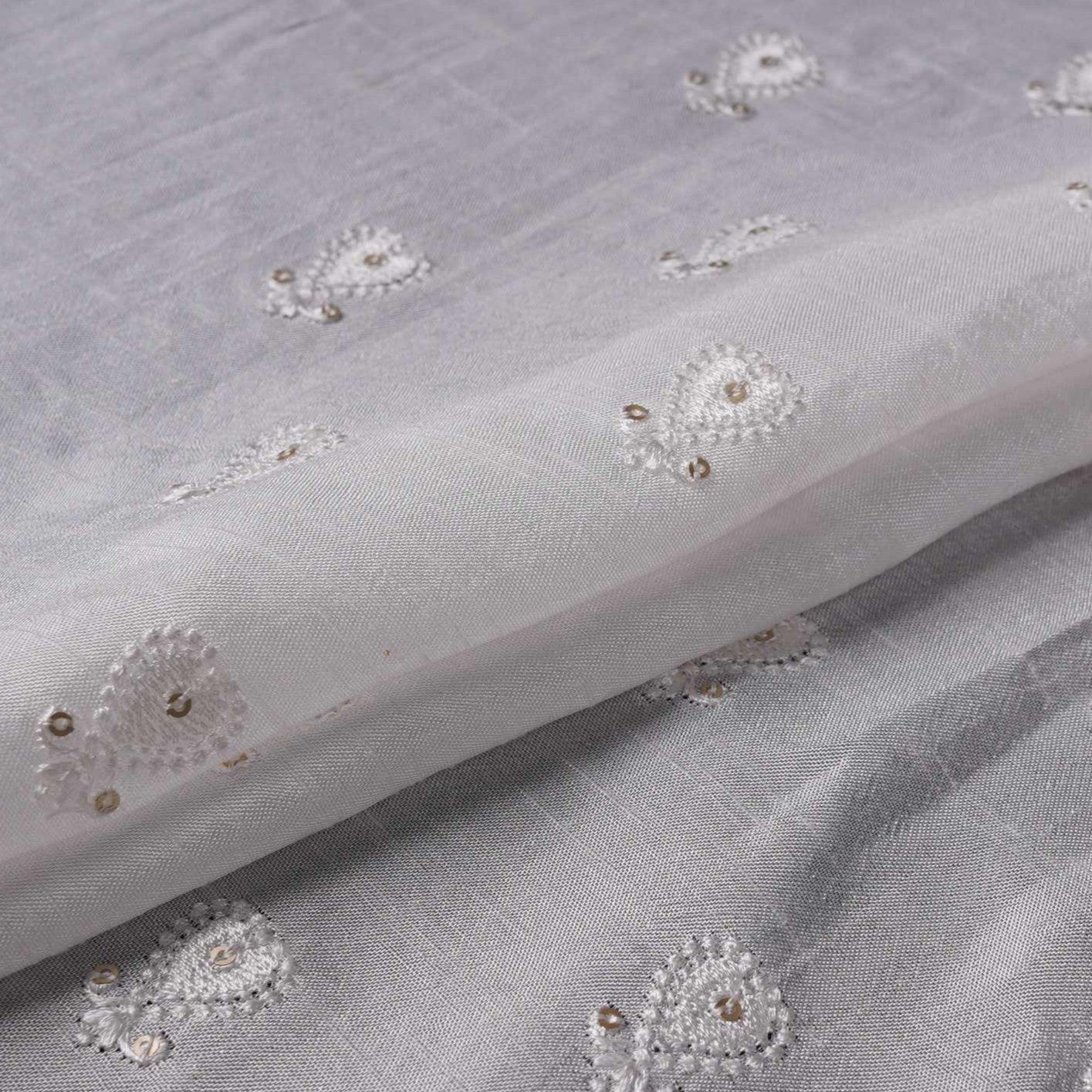 Wine Tissue Stripes thread cutdana embroidery Organza Fabric VFS-31681