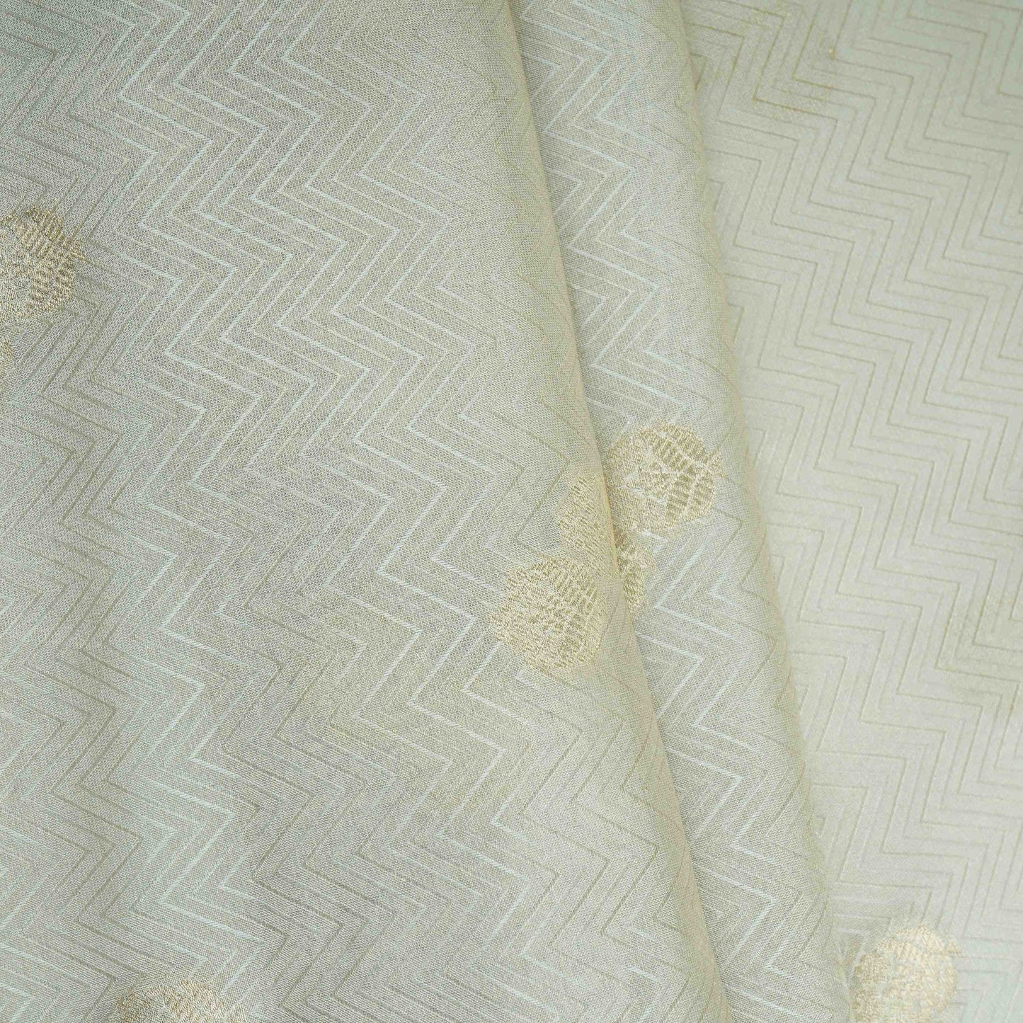 Golden Butta Kanchipuram Silk Fabric MTI-31377