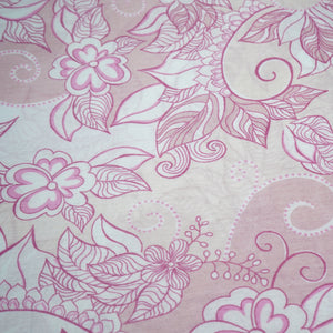 Pink Floral Print Mulmul Fabric 21910