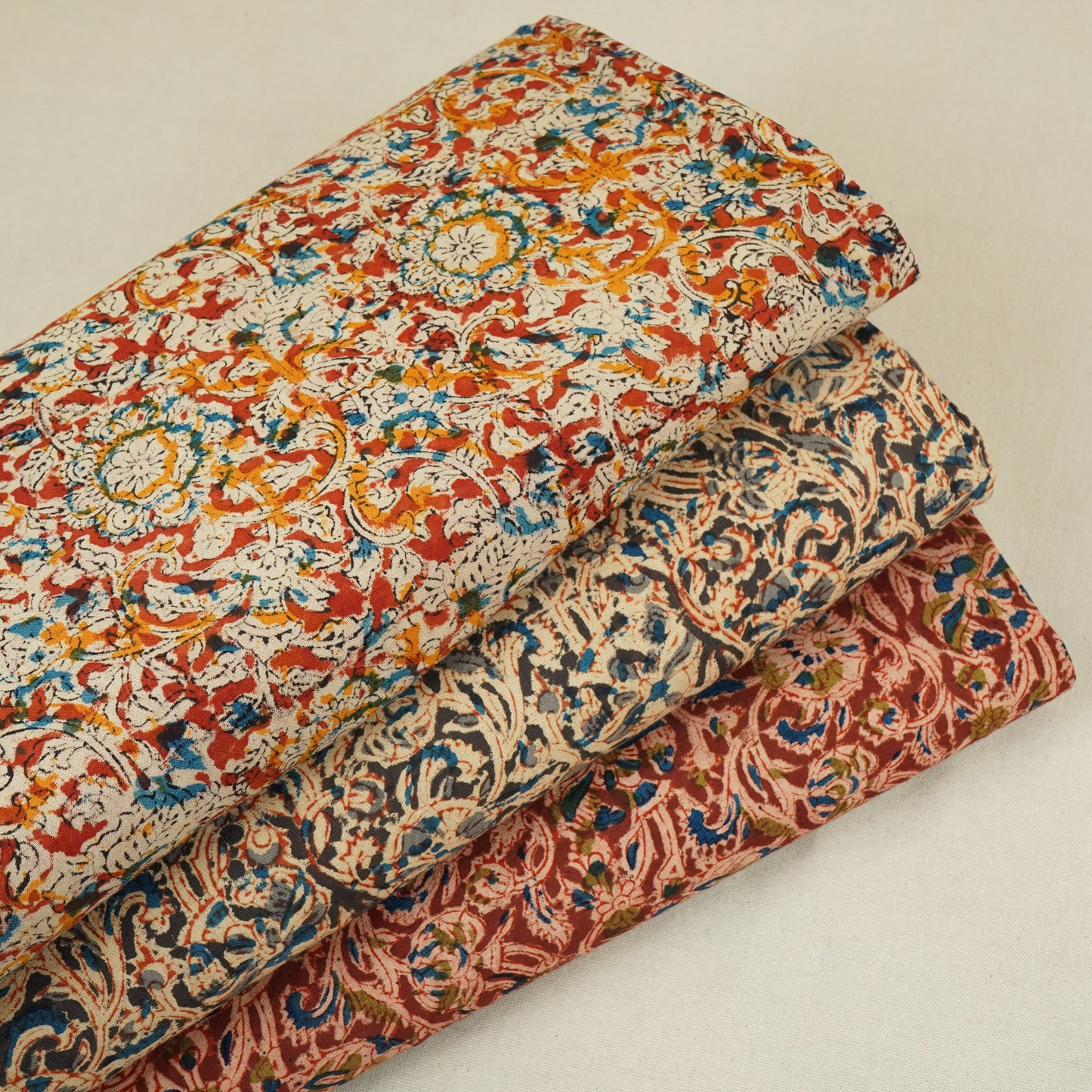 Wine Kalamkari Print Cotton Fabric MFR-29845