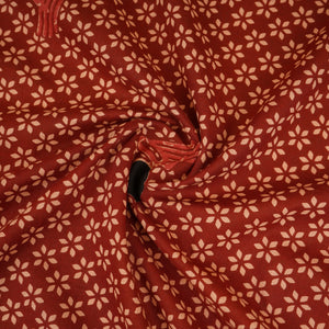 Red Floral Print Cotton Fabric MFR-29838 - TradeUNO