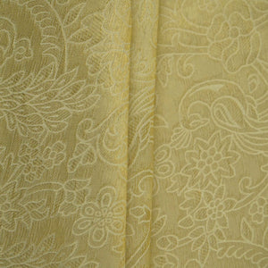 Golden floral jaal Tenchui Silk Fabric MTI-31647 - TradeUNO