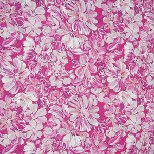 Magenta Pink Shimmer floral print 60s Cotton Fabric PI-31879 - TradeUNO