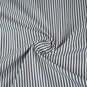Black & White Stripes Print Poplin Fabric MFM-30159 - TradeUNO