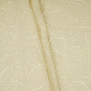Ivory with Multicolor thread embroidery Rich Cotton Fabric SFG-31710 - TradeUNO