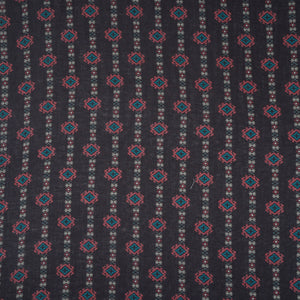 Black Abstract Print Cotton Linen Fabric GTS-30281 - TradeUNO