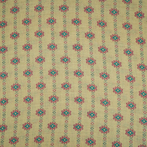 Light Yellow Abstract Print Cotton Linen Fabric GTS-30287 - TradeUNO