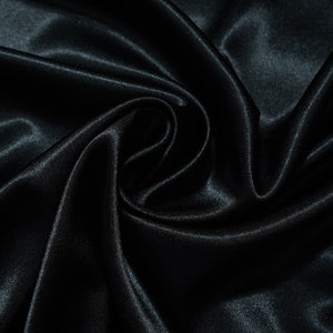 Black Solid Soft Satin Fabric 21903