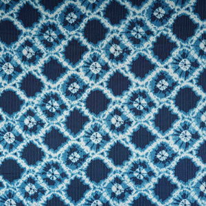 Blue Shibori with Kantha Print Cotton Fabric OG-30301 - TradeUNO